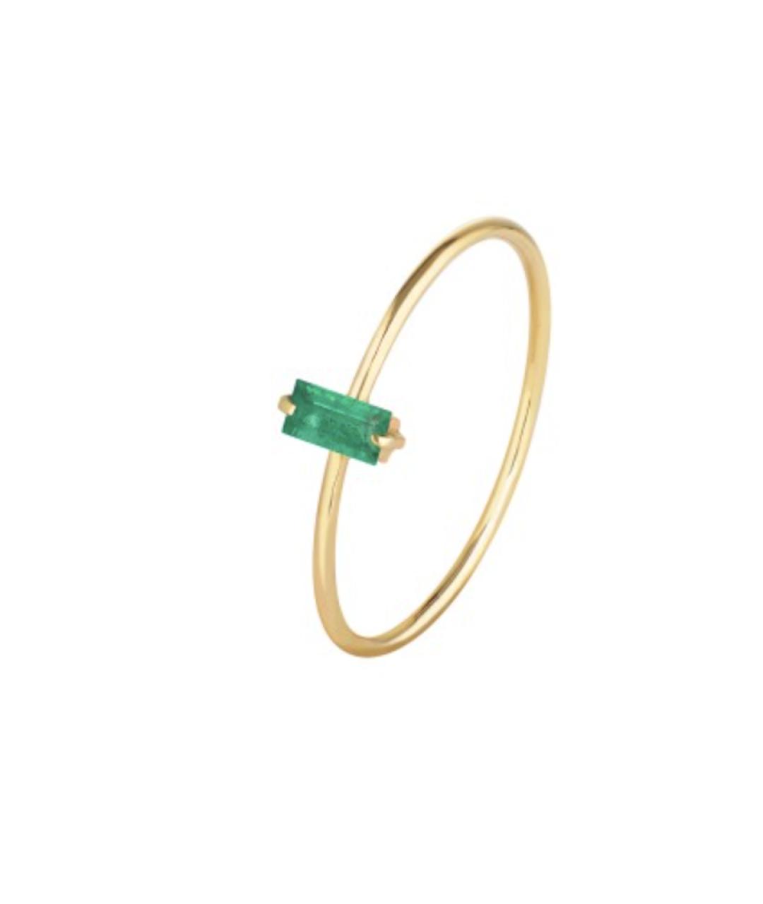 MOONKA Зеленые кольцо из желтого золота, фото 4