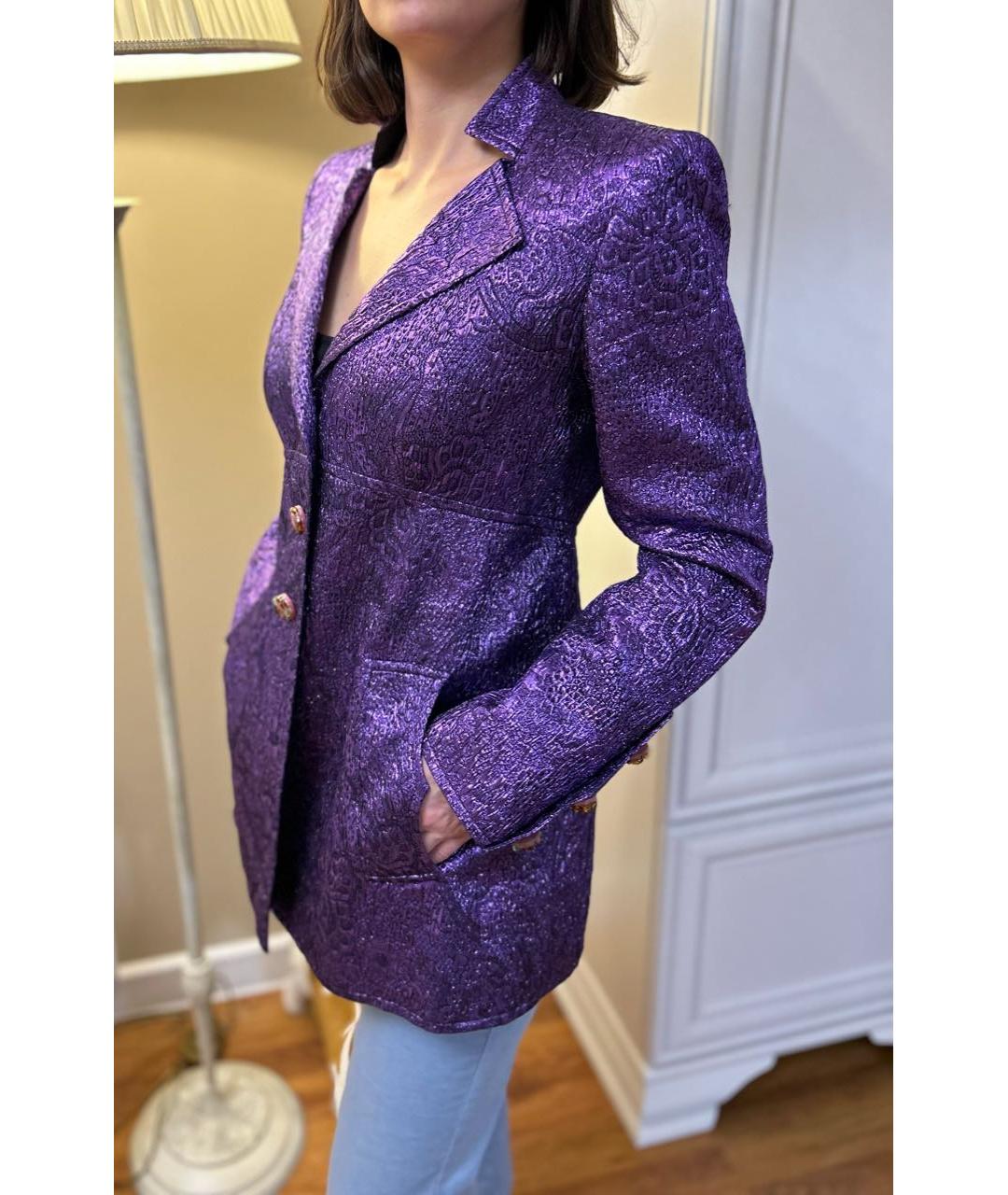 CHRISTIAN LACROIX Фиолетовый жакет/пиджак, фото 5