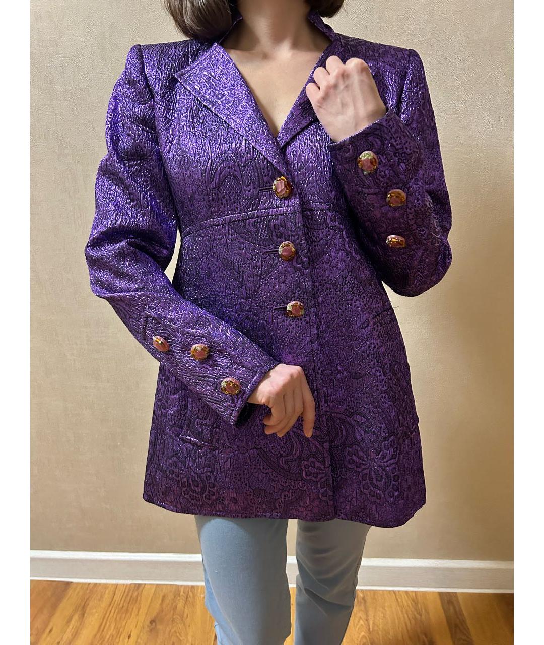 CHRISTIAN LACROIX Фиолетовый жакет/пиджак, фото 7
