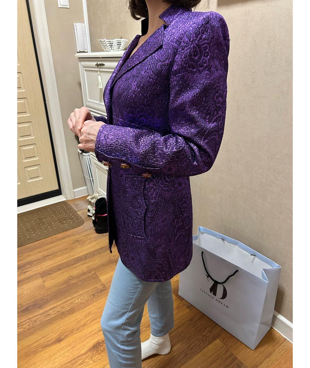 CHRISTIAN LACROIX Фиолетовый жакет/пиджак, фото 6