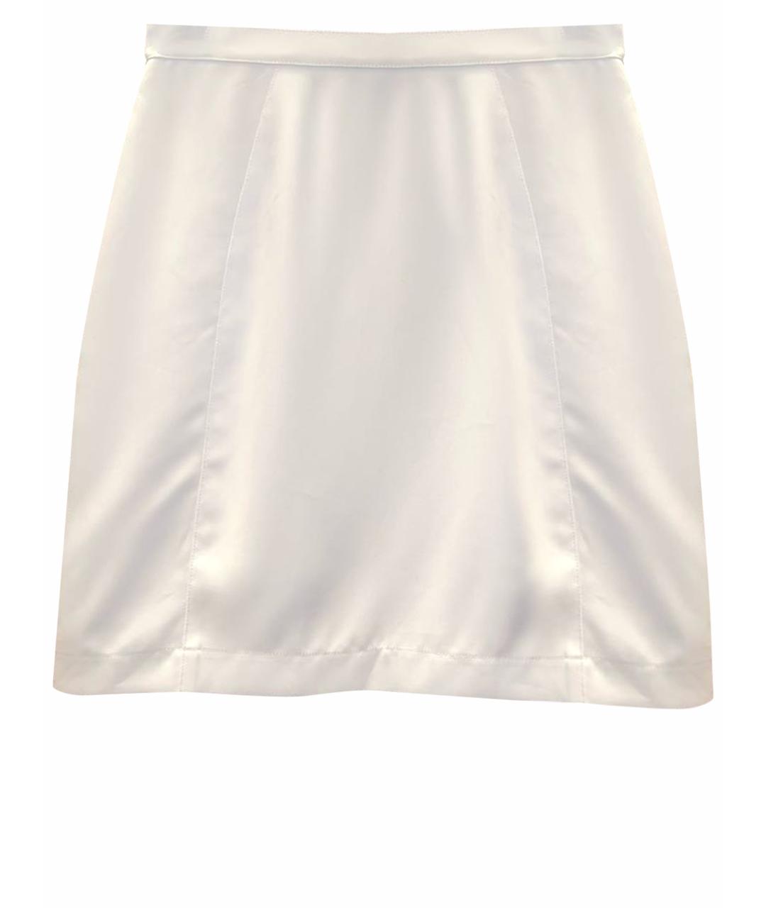 THIERRY MUGLER Белая полиэстеровая юбка мини, фото 1