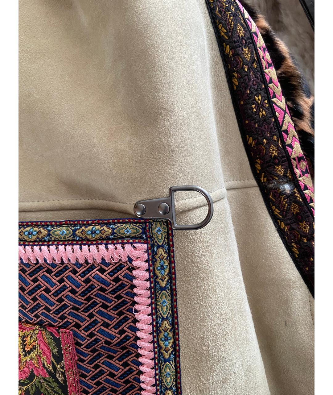 ETRO Бежевая меховая дубленка, фото 7