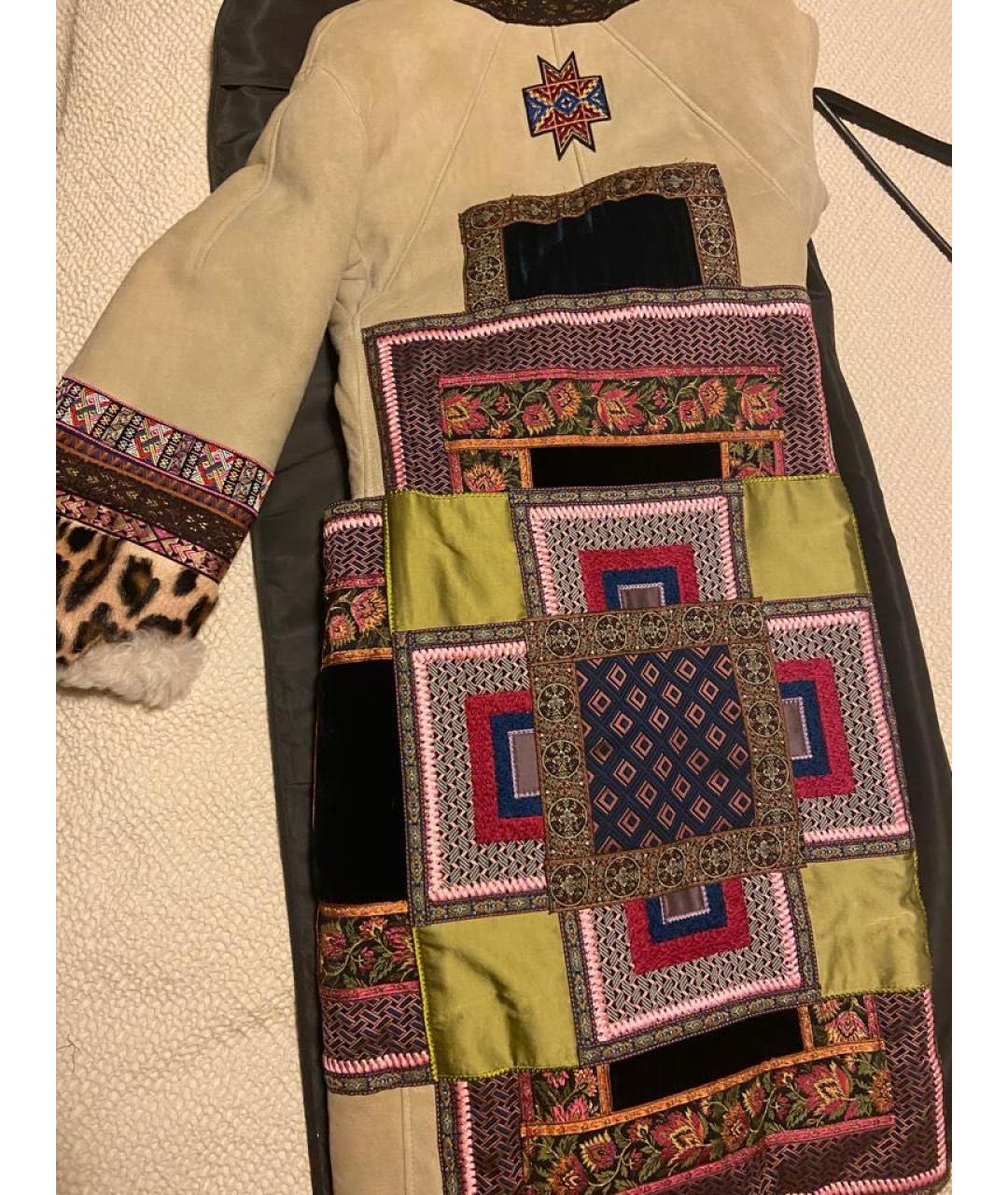 ETRO Бежевая меховая дубленка, фото 2