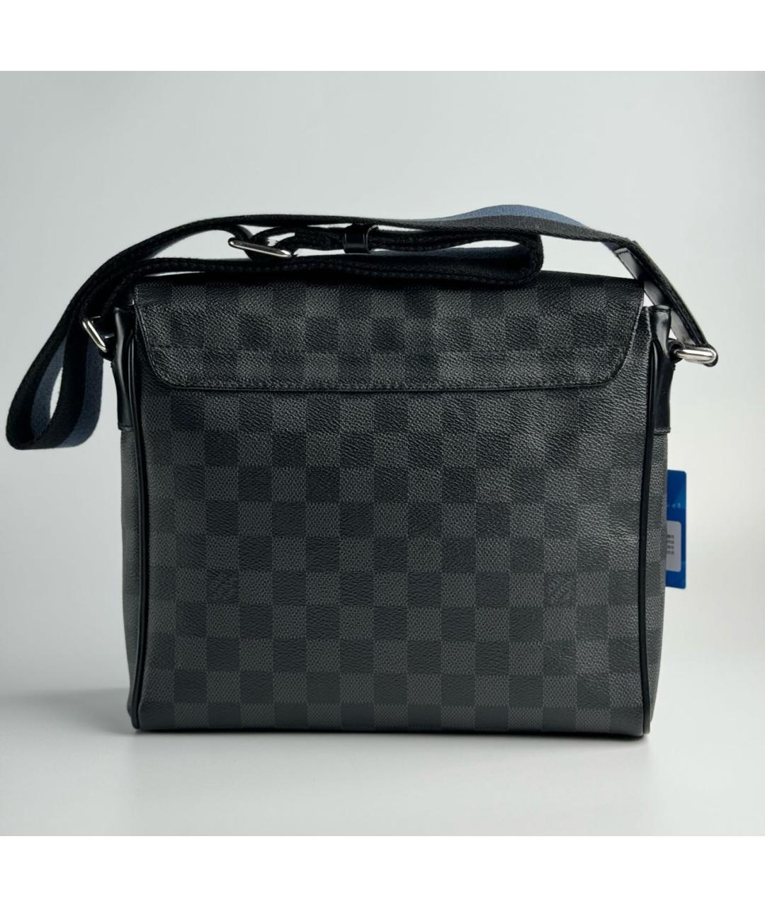 LOUIS VUITTON PRE-OWNED Антрацитовая кожаная сумка на плечо, фото 2