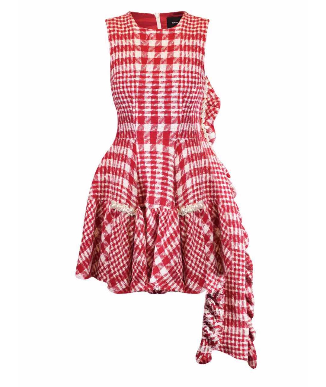 SIMONE ROCHA Красное твидовое повседневное платье, фото 1