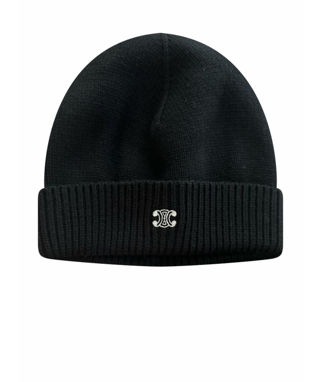 CELINE Черная шапка, фото 1