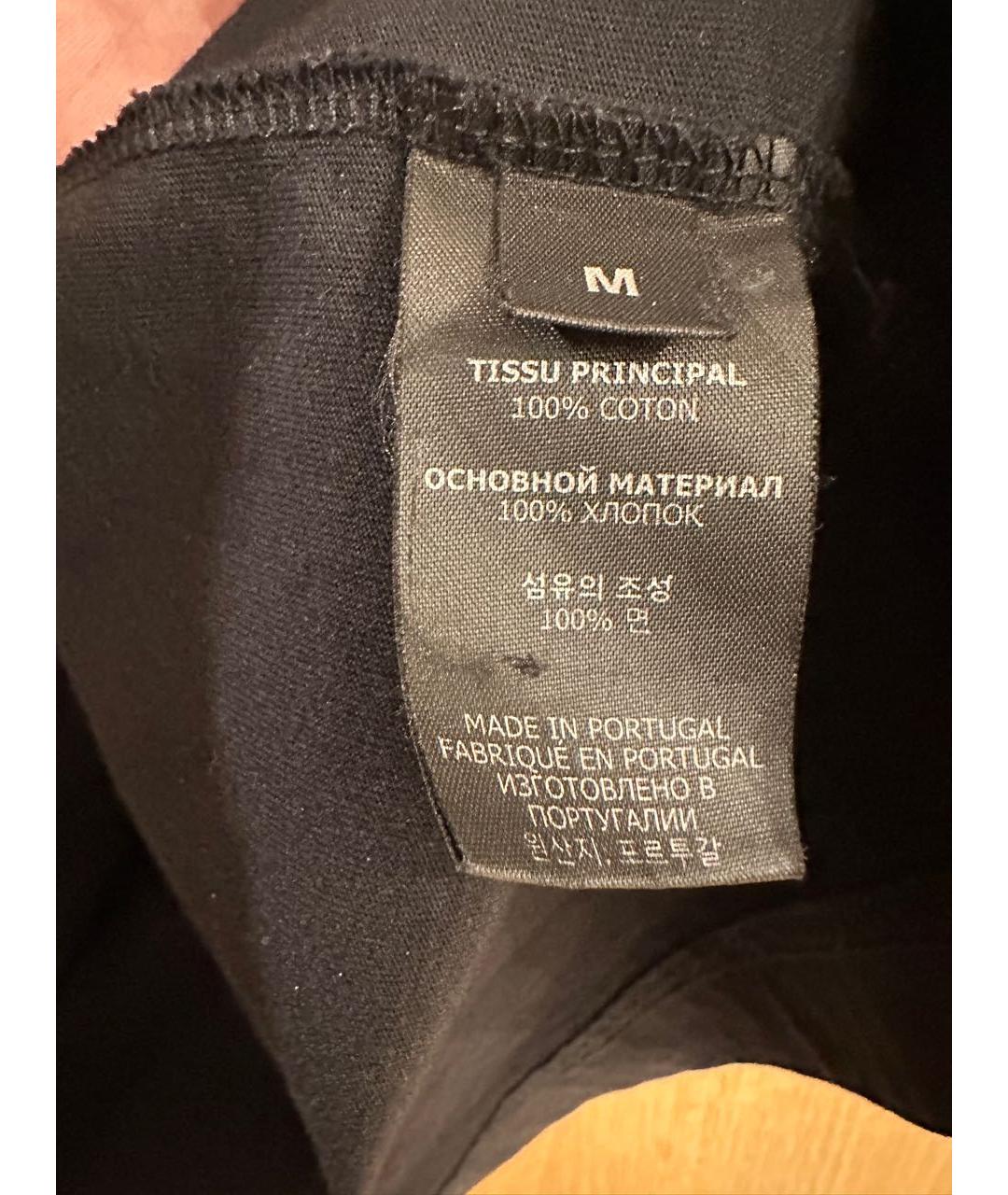 VETEMENTS Черная хлопковая футболка, фото 5