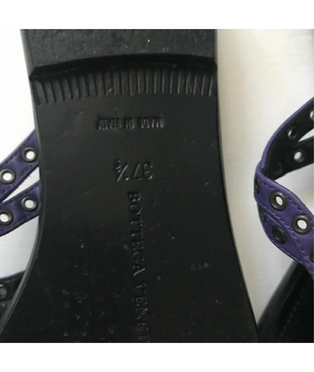BOTTEGA VENETA Фиолетовые кожаные сандалии, фото 3