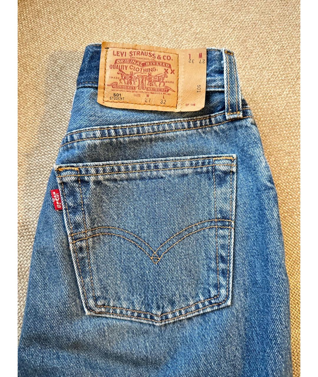 LEVI'S Синие хлопковые джинсы слим, фото 6