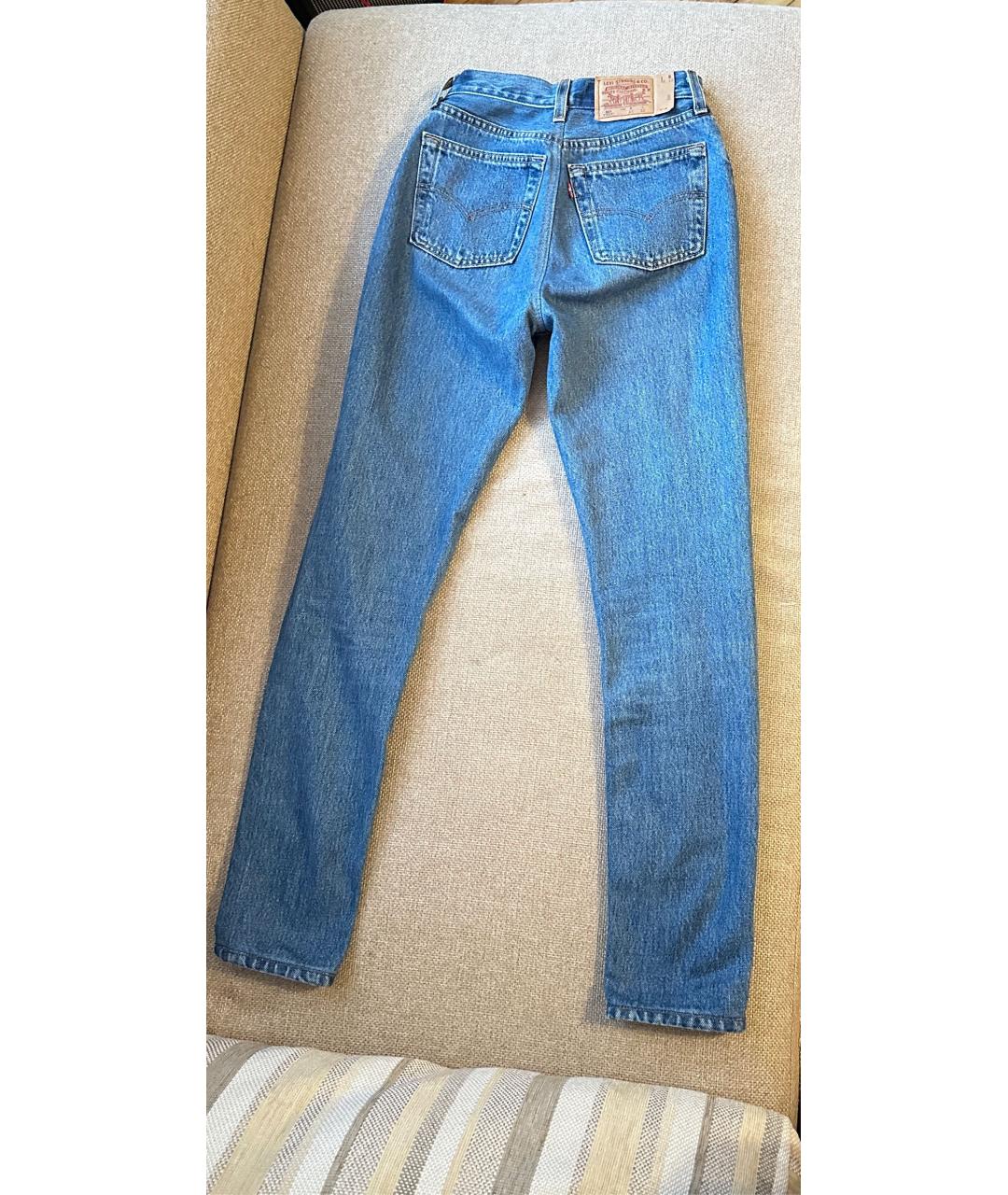 LEVI'S Синие хлопковые джинсы слим, фото 2