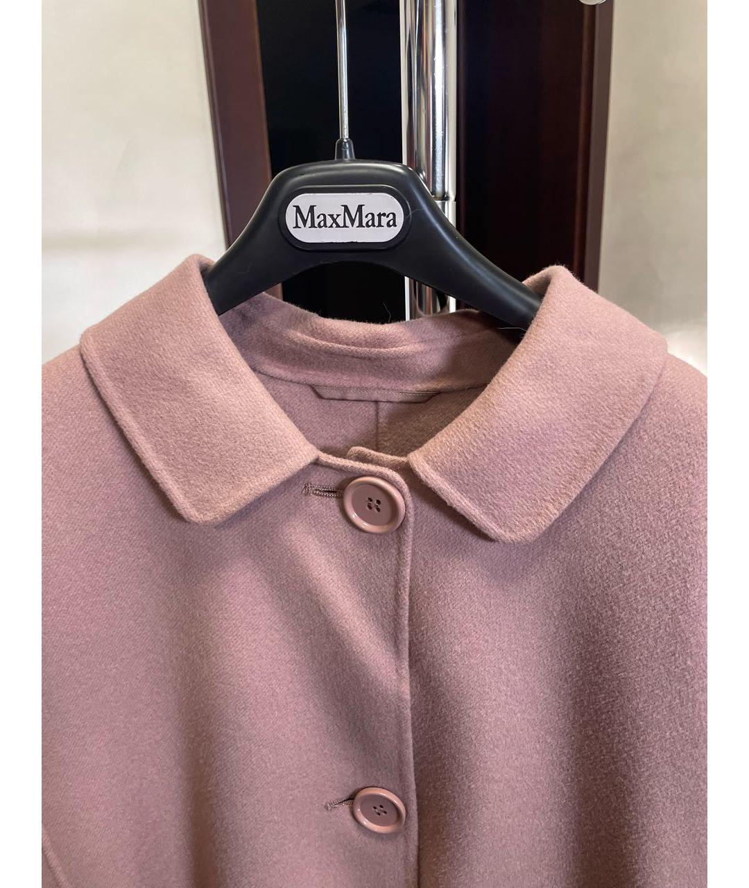 'S MAX MARA Розовое шерстяное пальто, фото 4