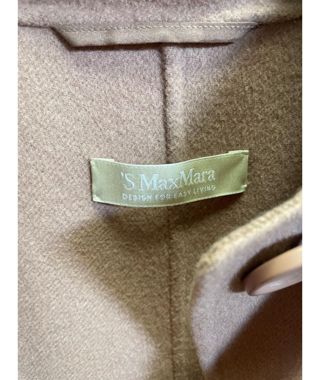 'S MAX MARA Розовое шерстяное пальто, фото 5