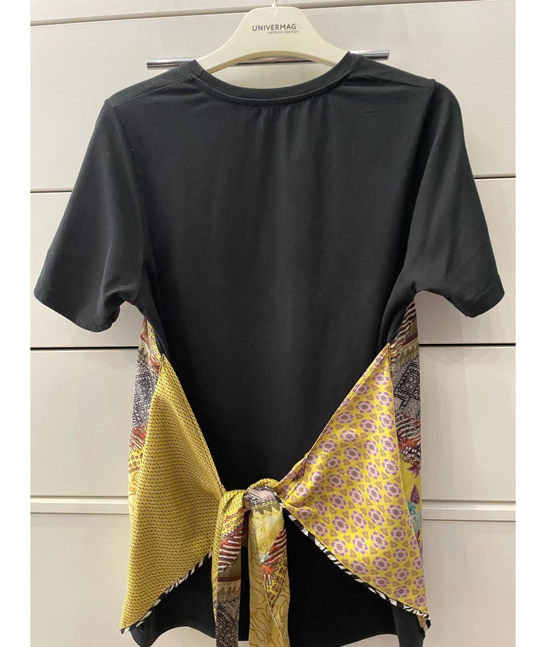 ETRO Желтая шелковая футболка, фото 2