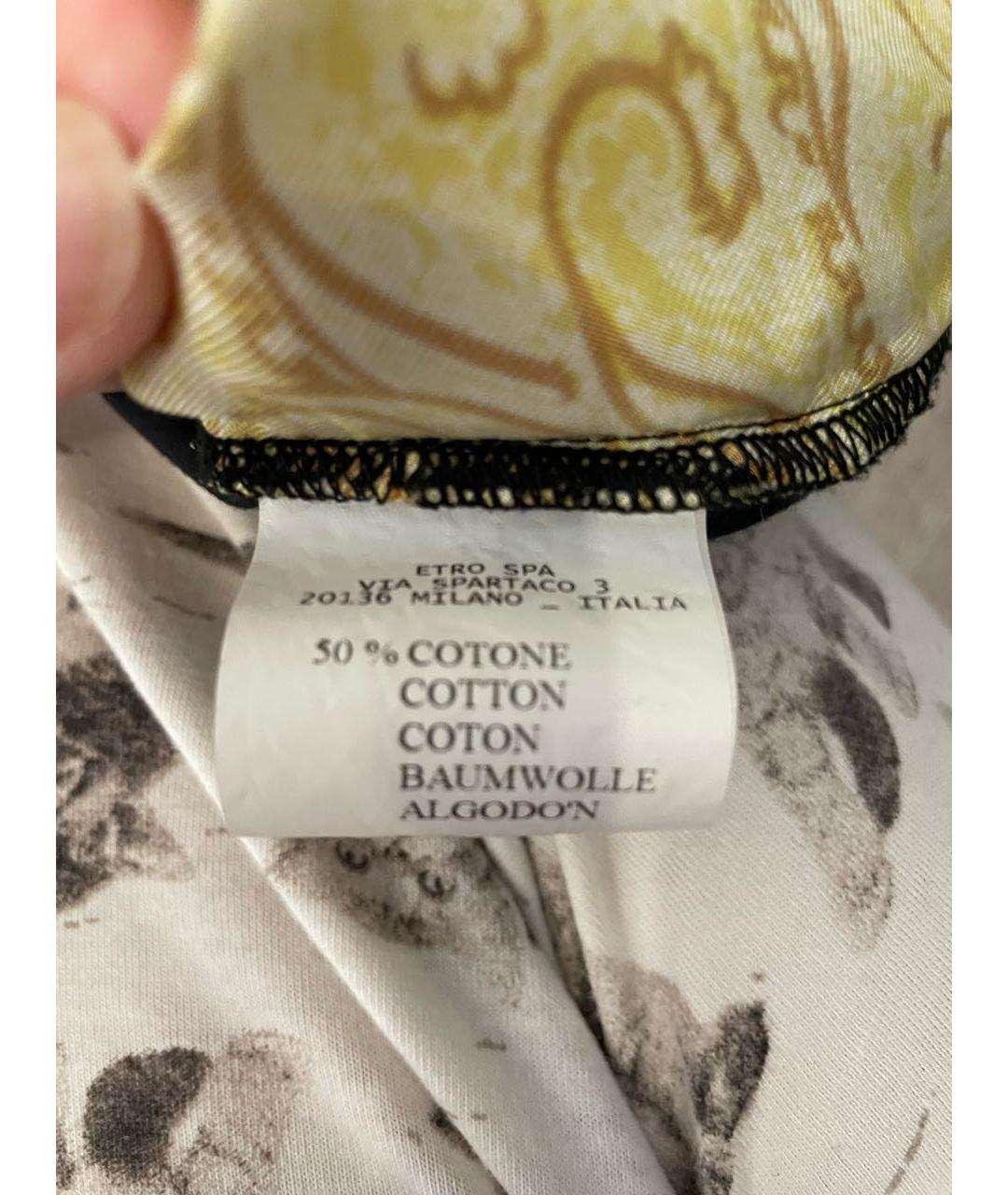ETRO Желтая шелковая футболка, фото 5