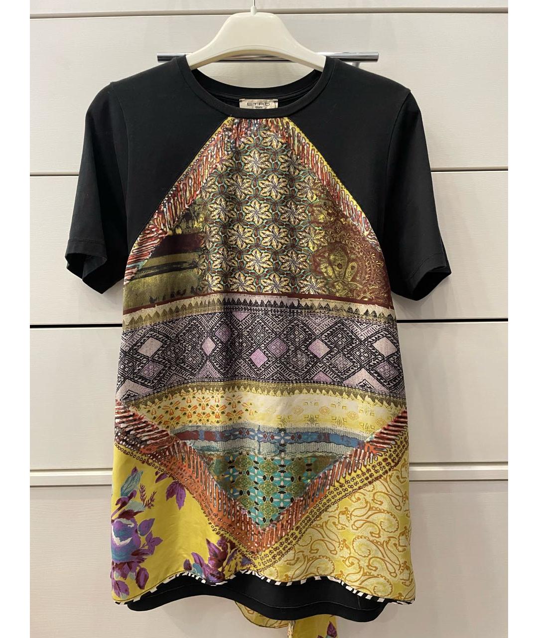 ETRO Желтая шелковая футболка, фото 8