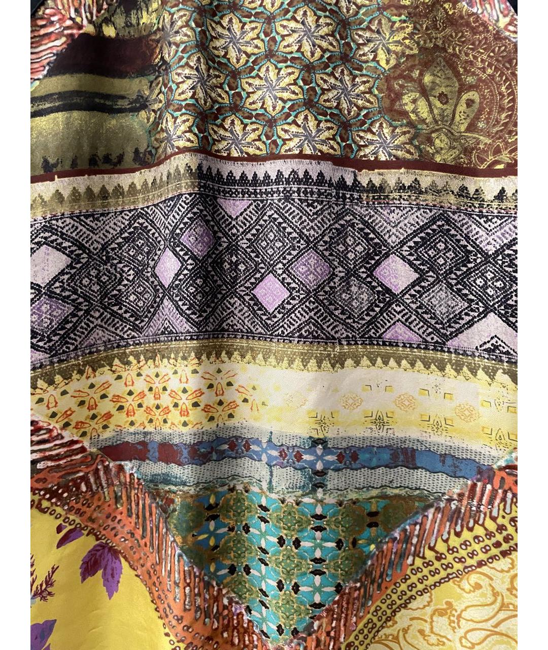 ETRO Желтая шелковая футболка, фото 4