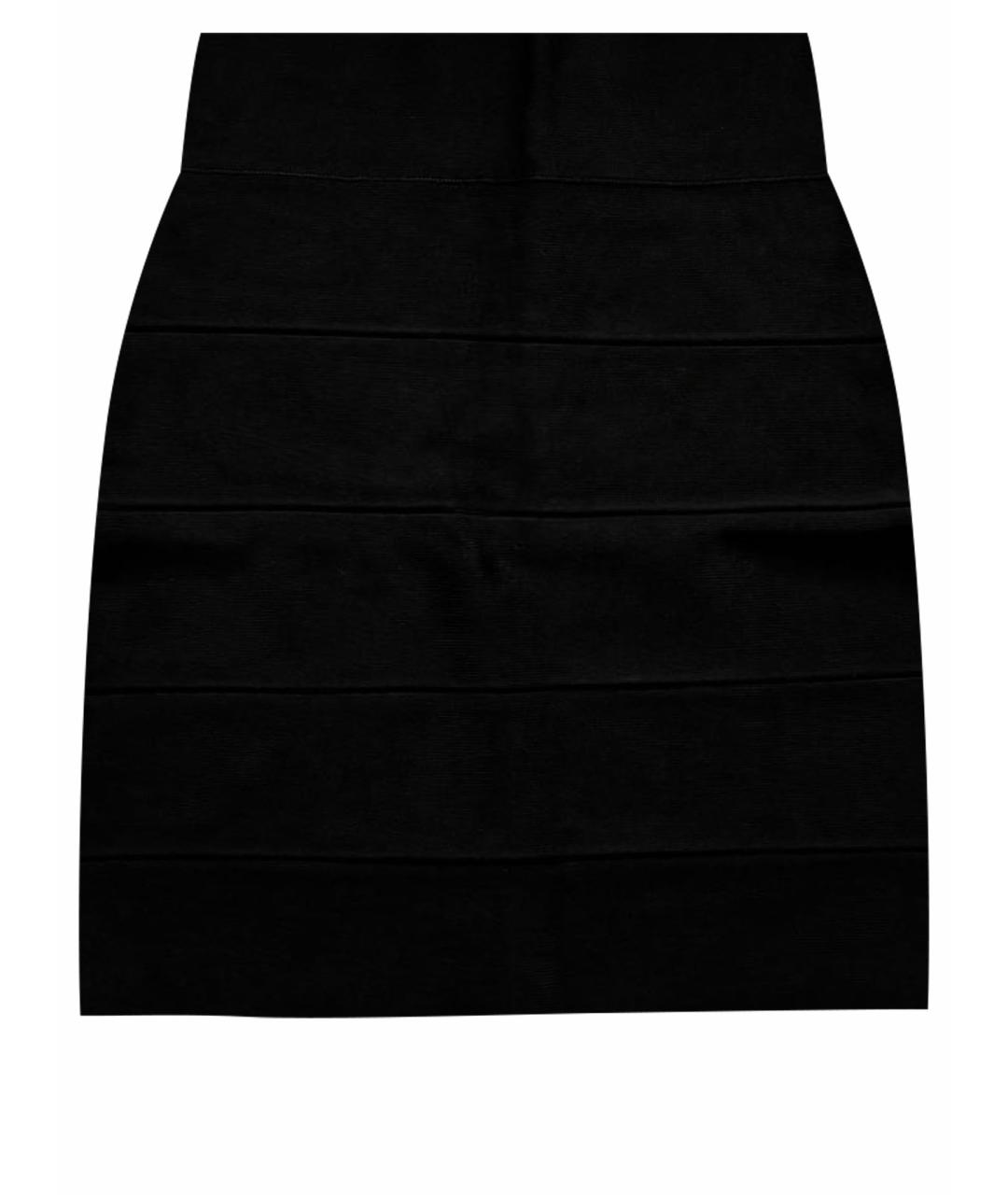 BCBG MAXAZRIA Черная вискозная юбка мини, фото 1