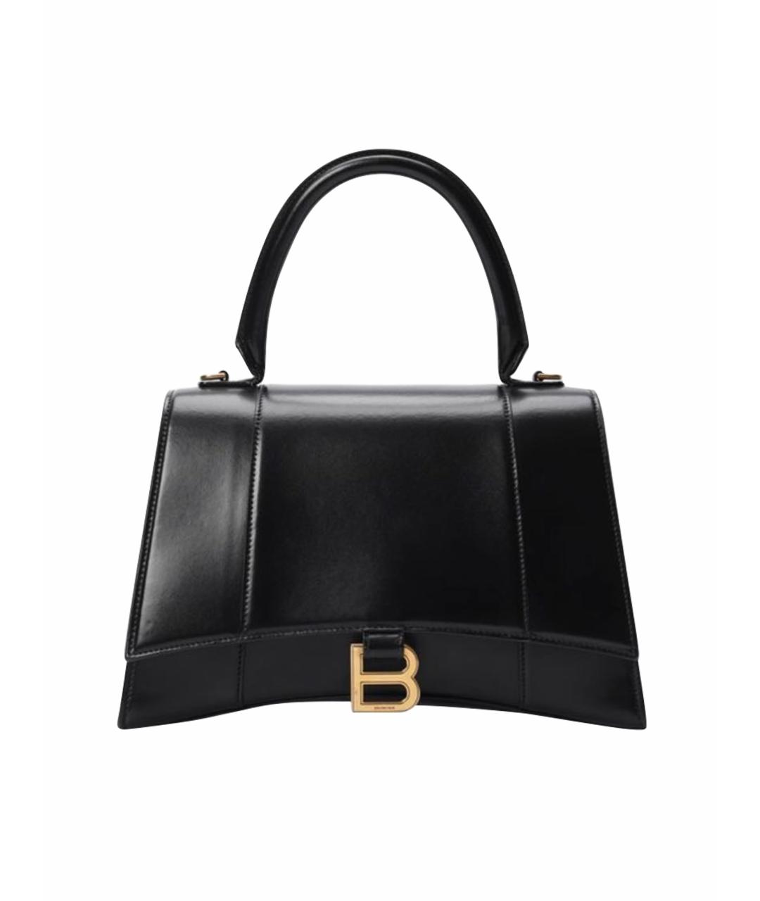 BALENCIAGA Черная кожаная сумка с короткими ручками, фото 1