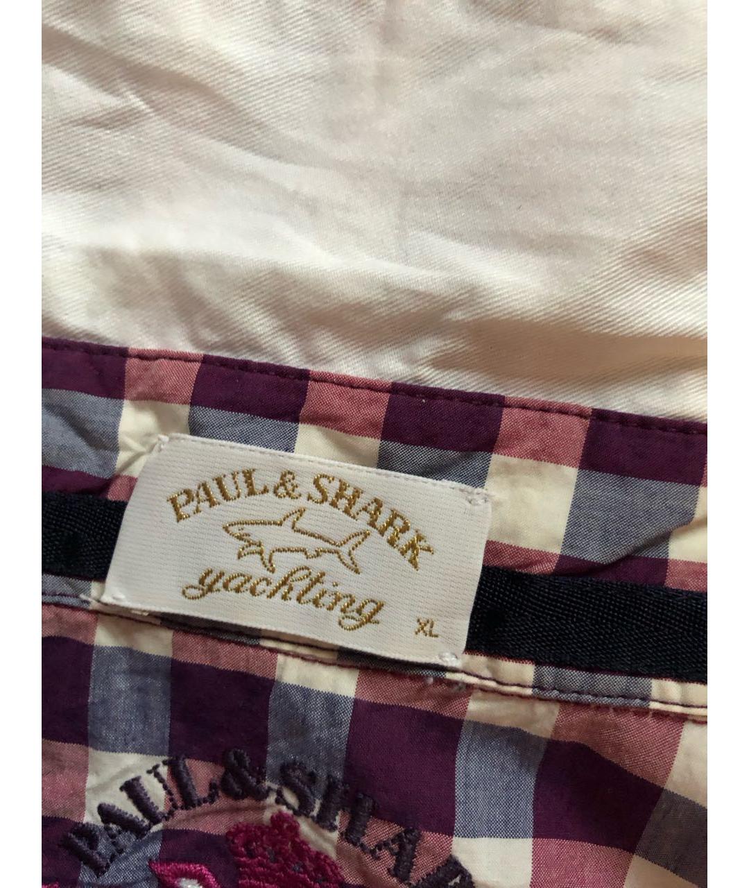 PAUL & SHARK Бордовая хлопко-эластановая футболка, фото 5