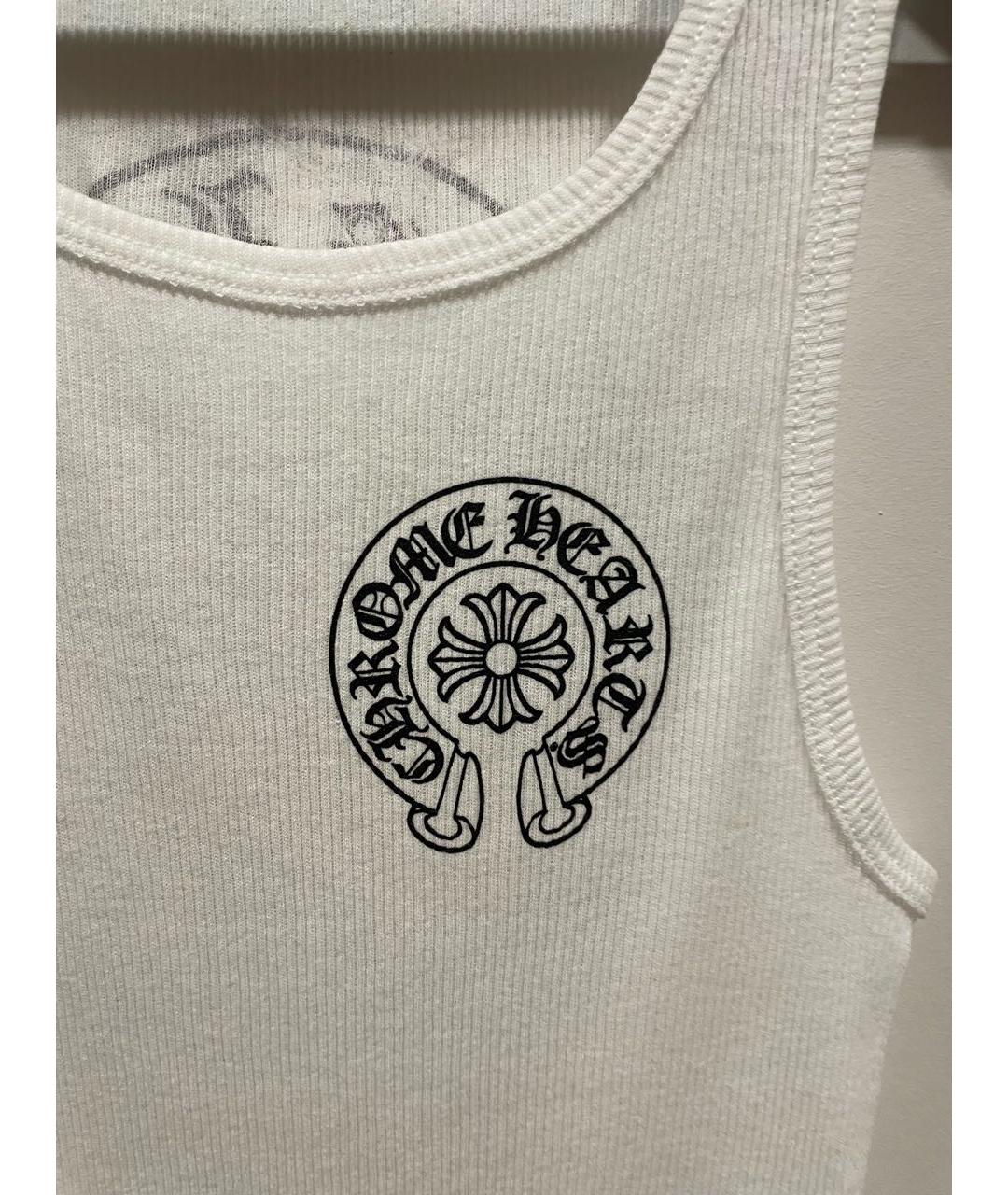 CHROME HEARTS Белая хлопковая майка, фото 3