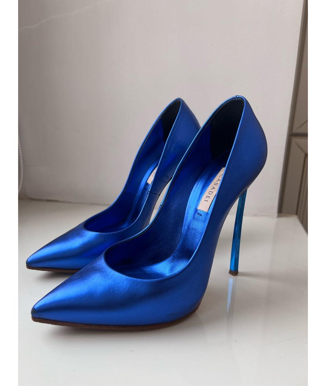 CASADEI Синие кожаные туфли, фото 2