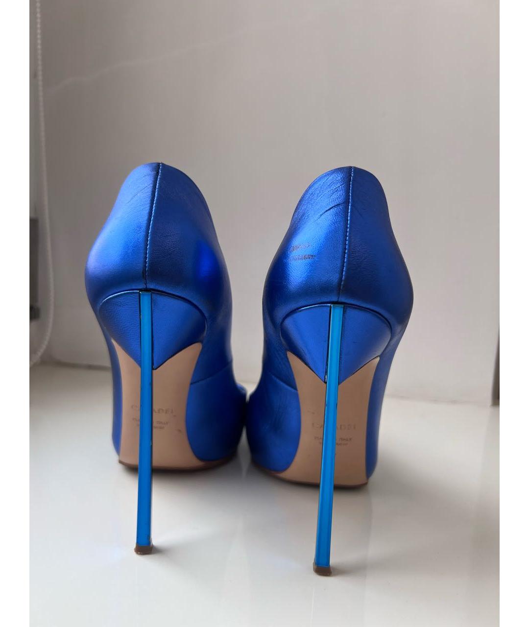 CASADEI Синие кожаные туфли, фото 4
