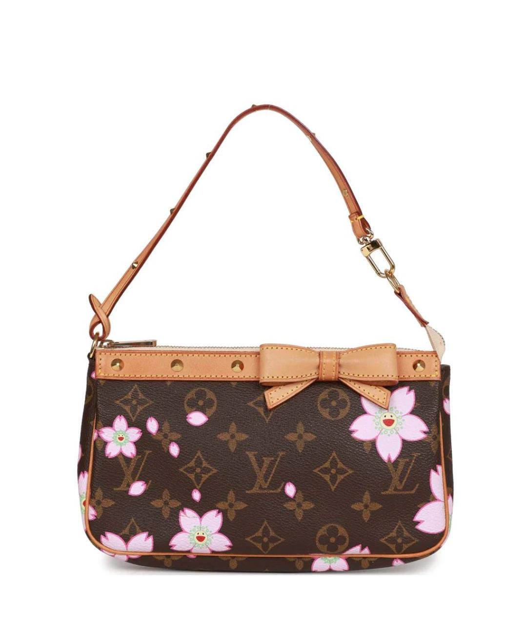 LOUIS VUITTON Коричневая кожаная сумка с короткими ручками, фото 1