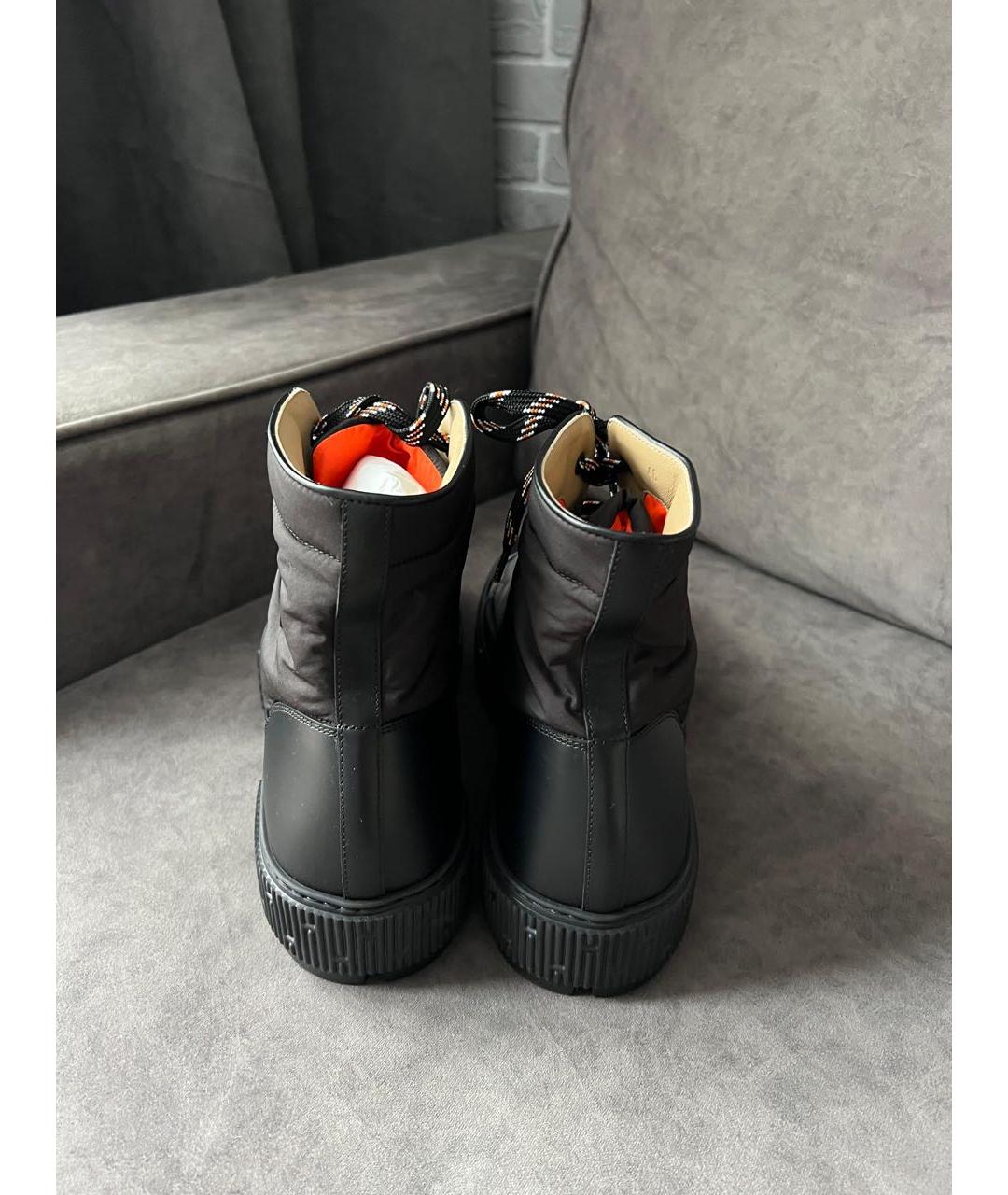 HERMES PRE-OWNED Черные текстильные высокие ботинки, фото 2