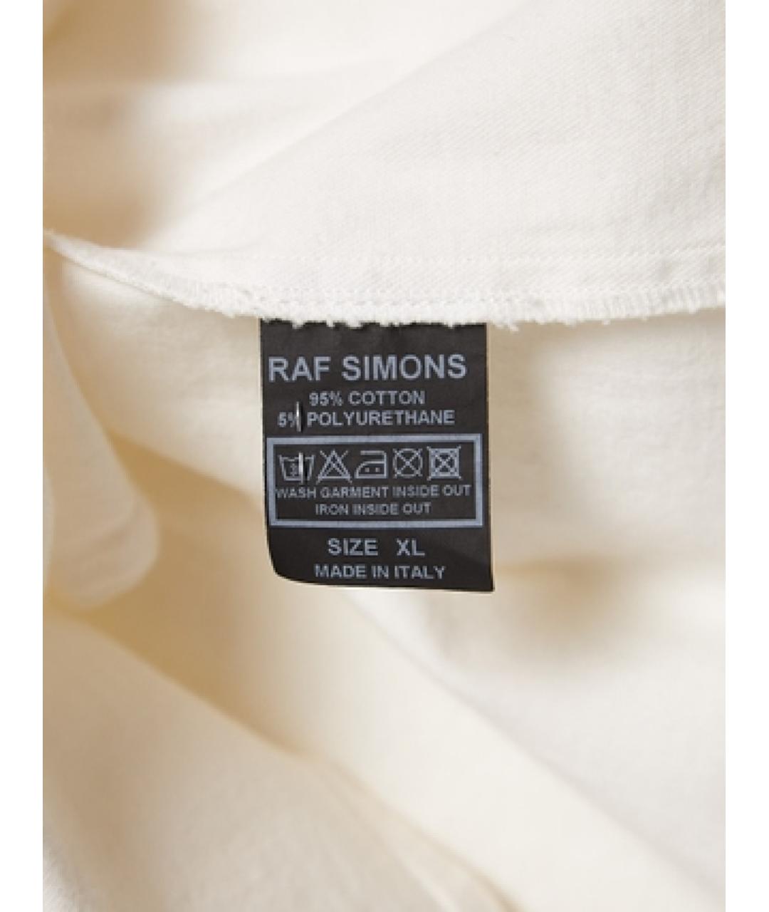 RAF SIMONS Белая хлопковая кэжуал рубашка, фото 4