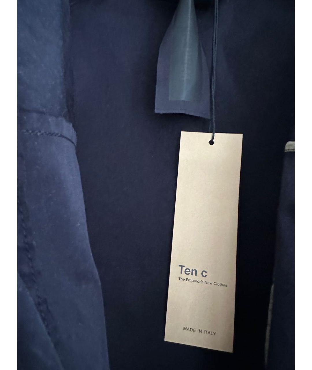 TEN C Темно-синяя синтетическая куртка, фото 3