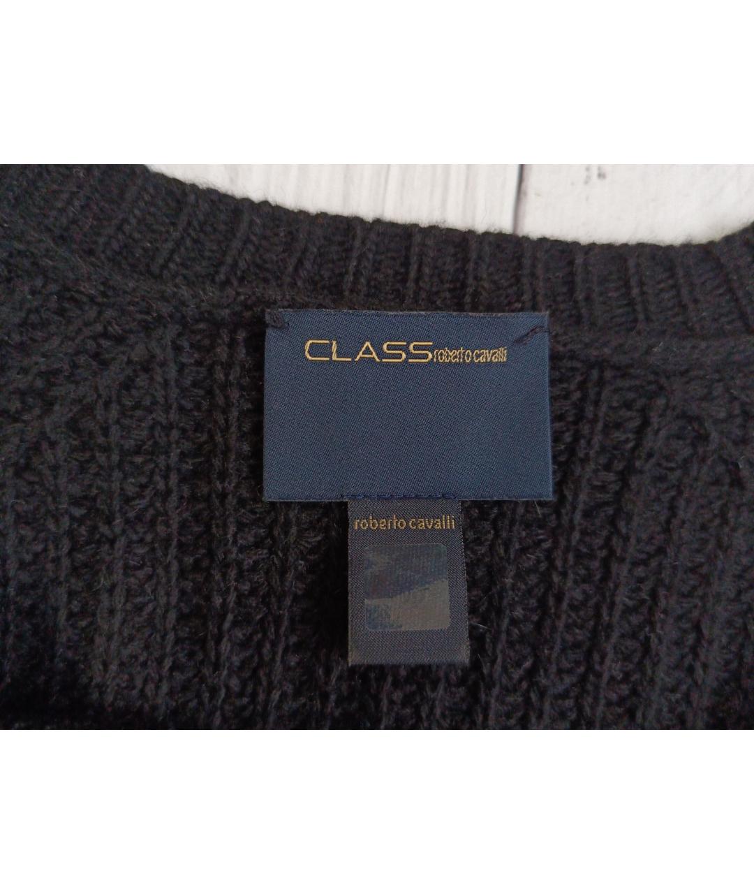CAVALLI CLASS Черный шерстяной джемпер / свитер, фото 4