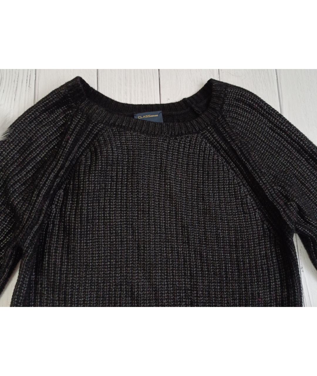CAVALLI CLASS Черный шерстяной джемпер / свитер, фото 3