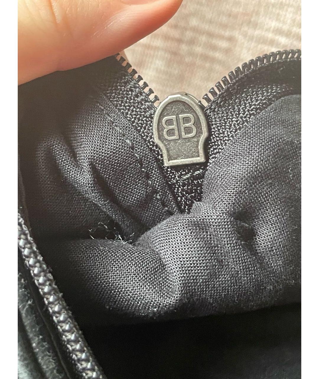 BALENCIAGA Черная кожаная поясная сумка, фото 2