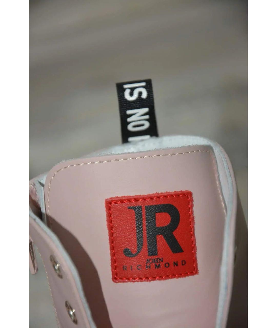 JOHN RICHMOND Розовые кожаные ботинки, фото 8