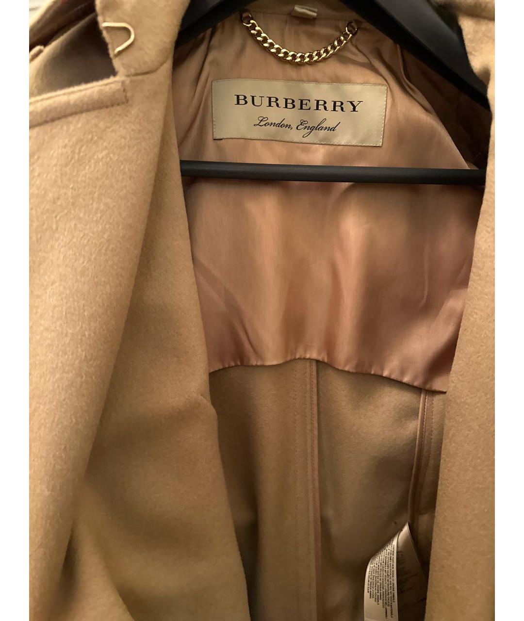 BURBERRY Бежевое шерстяное пальто, фото 3