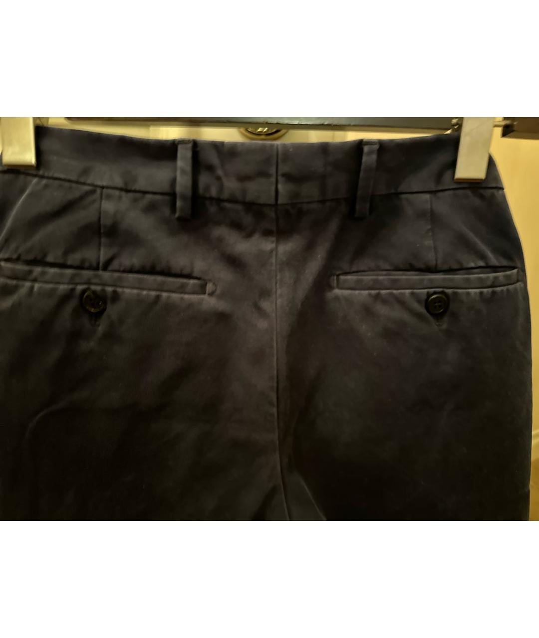 PRADA Темно-синие хлопковые брюки чинос, фото 4