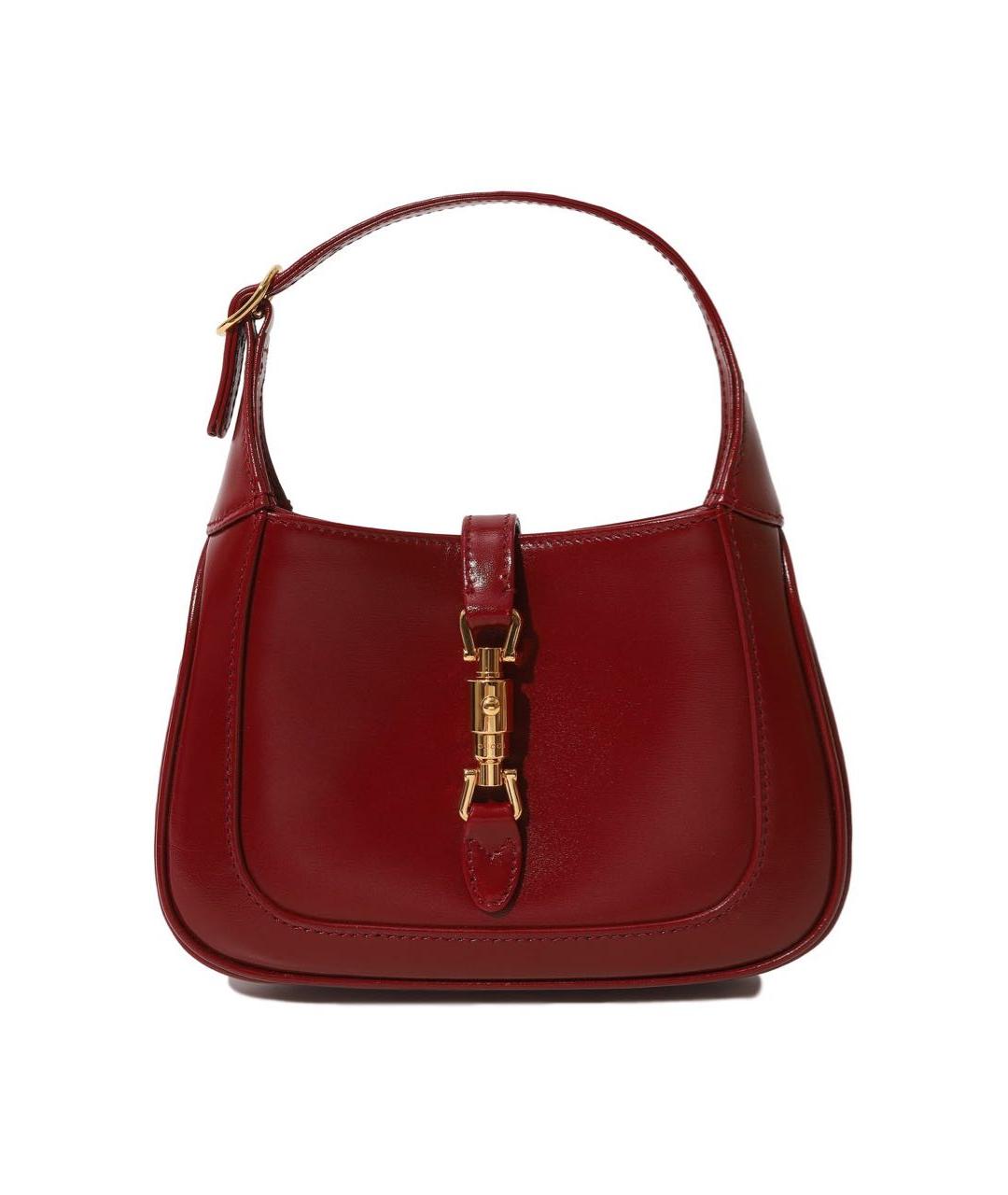 GUCCI Бордовая кожаная сумка с короткими ручками, фото 1
