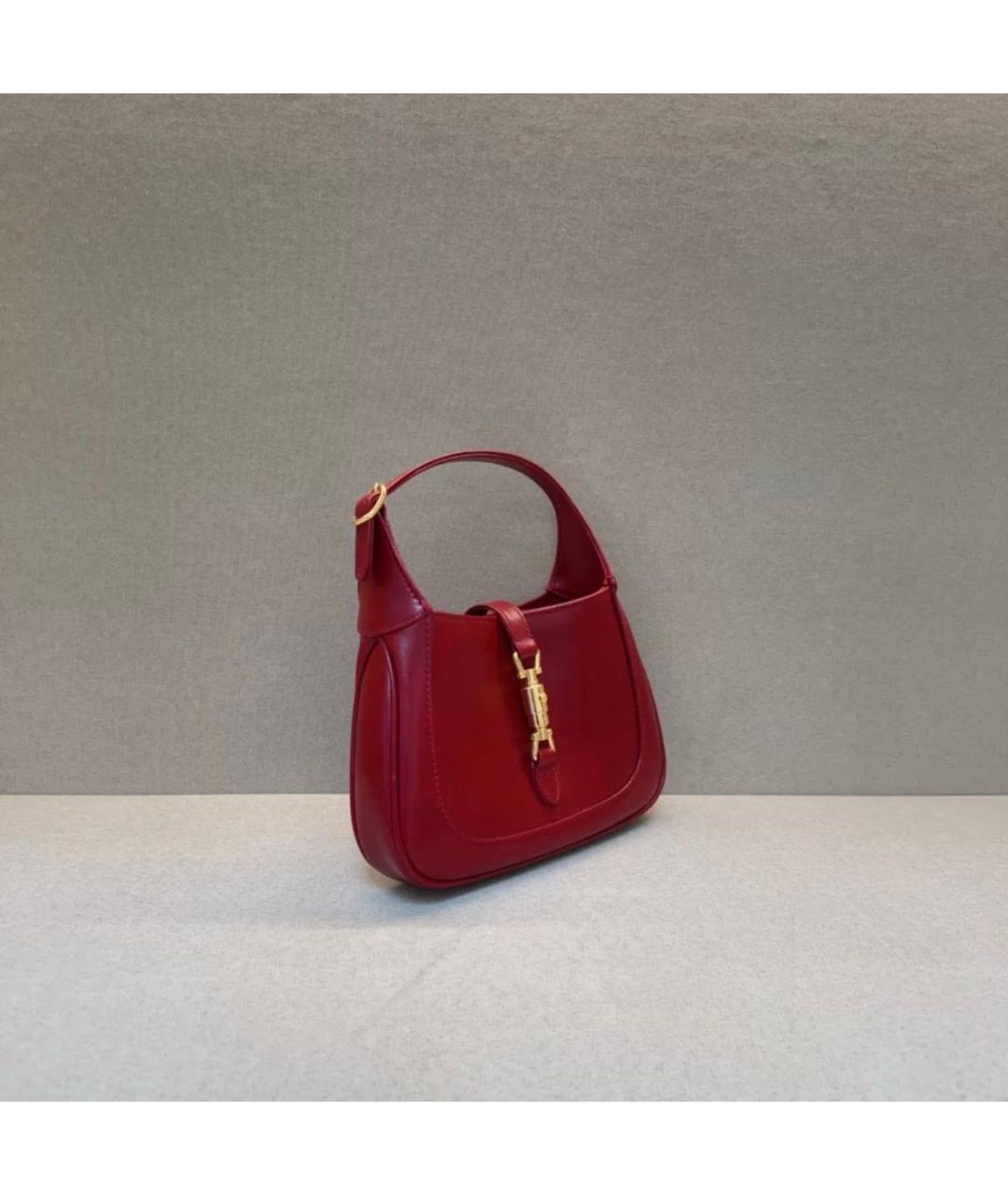 GUCCI Бордовая кожаная сумка с короткими ручками, фото 3