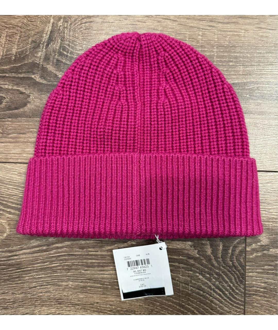 COACH Розовая шерстяная шапка, фото 3