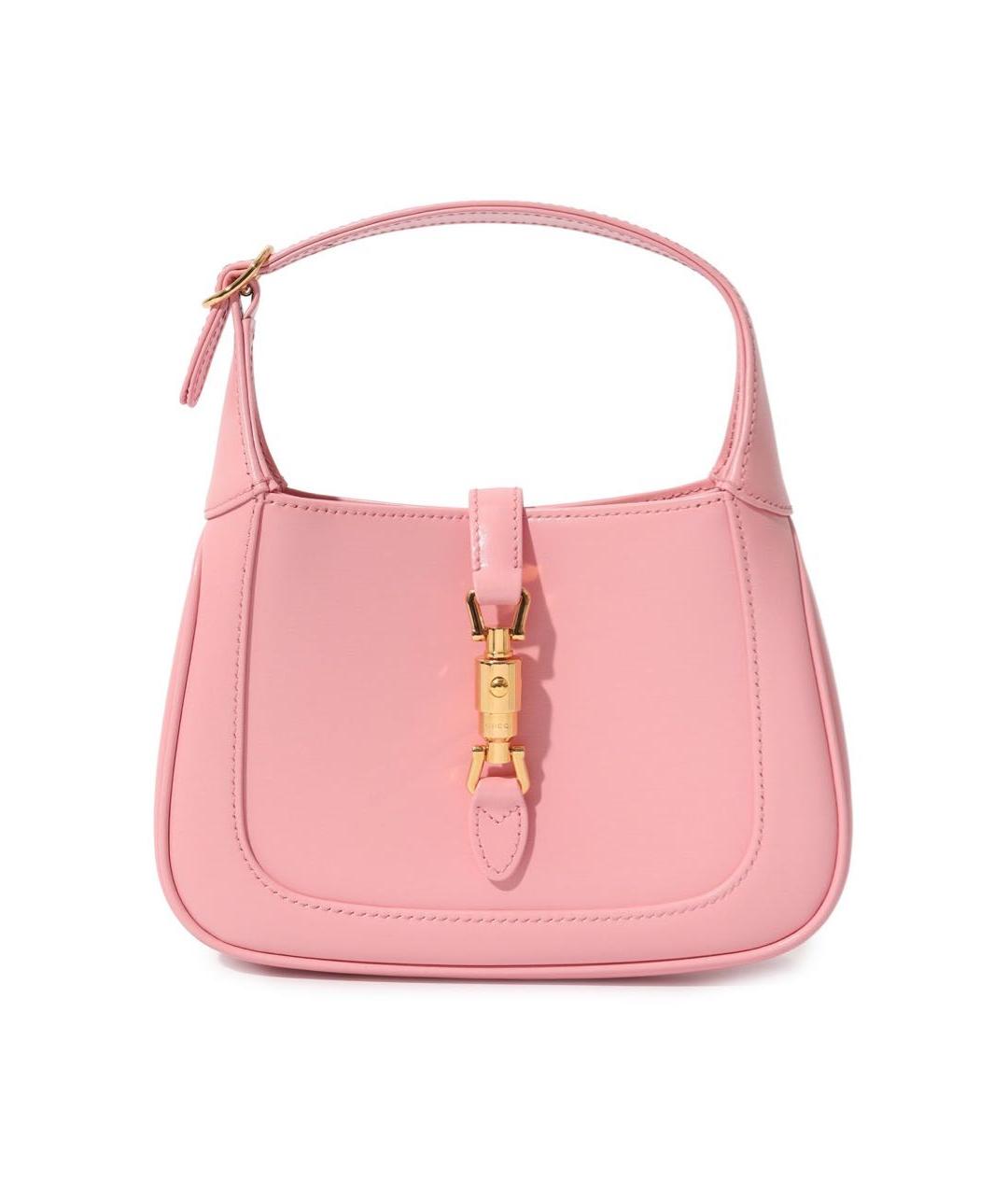 GUCCI Розовая кожаная сумка с короткими ручками, фото 1