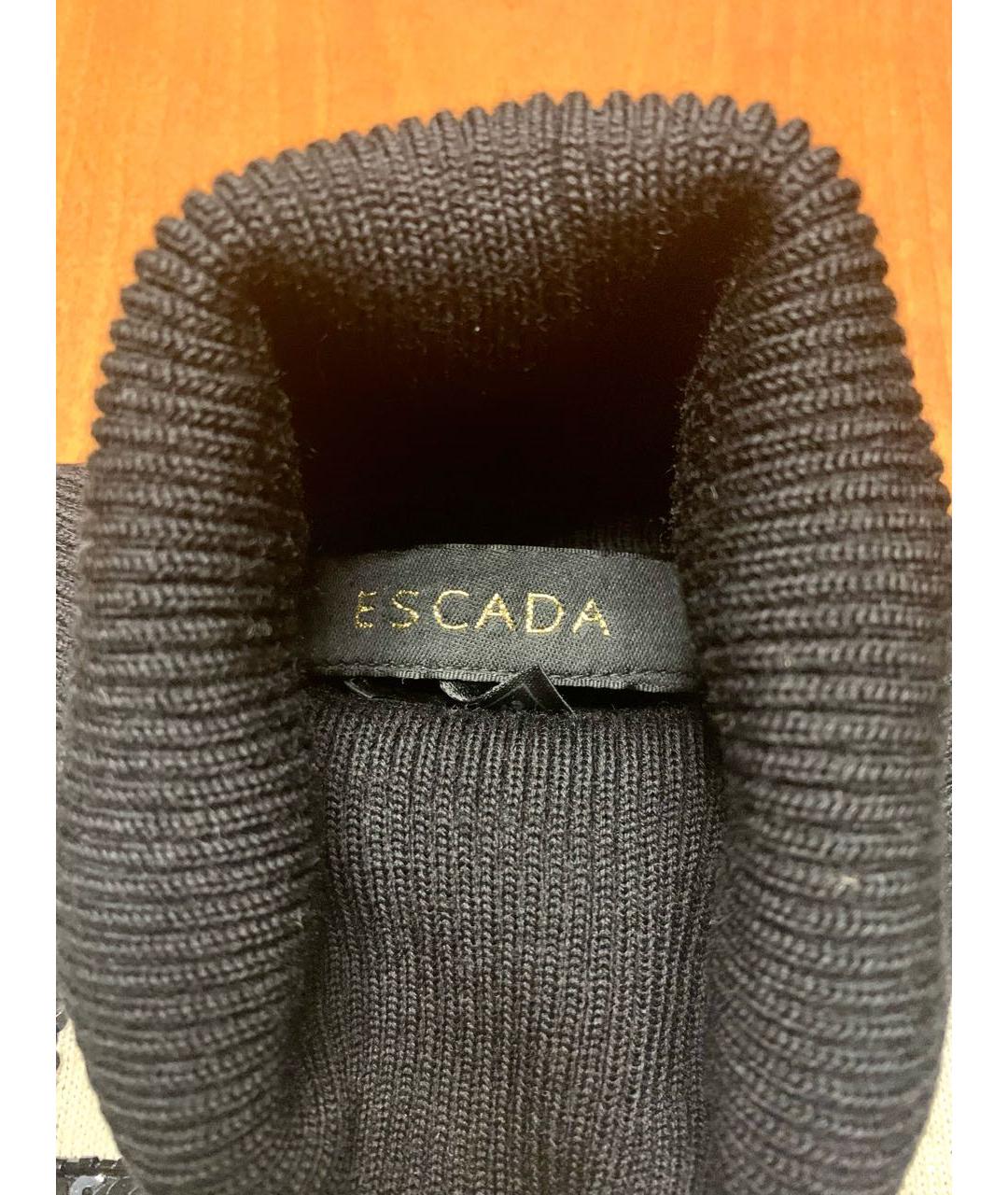ESCADA Черный шерстяной джемпер / свитер, фото 3