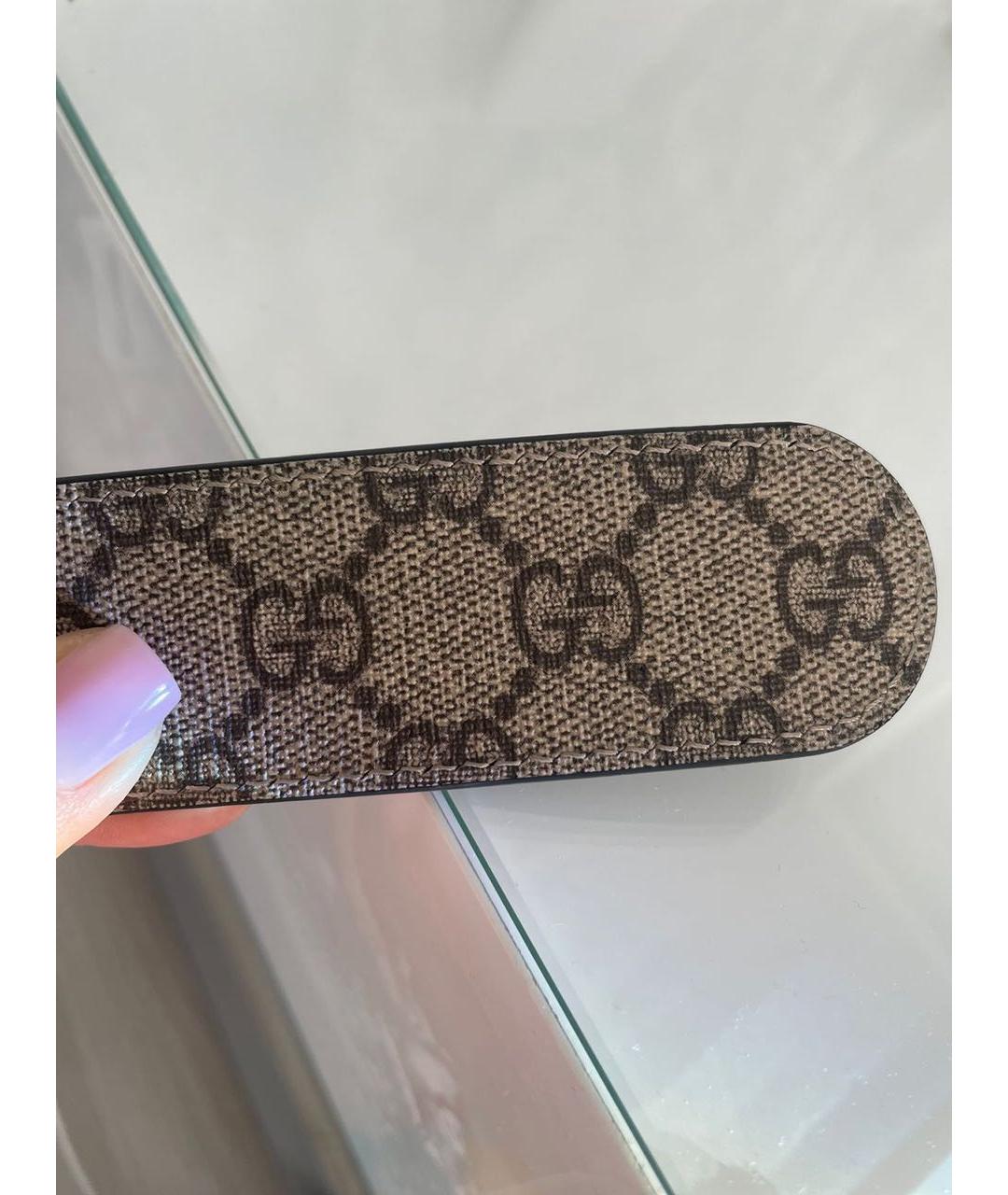 GUCCI Бежевый кожаный ремень, фото 4