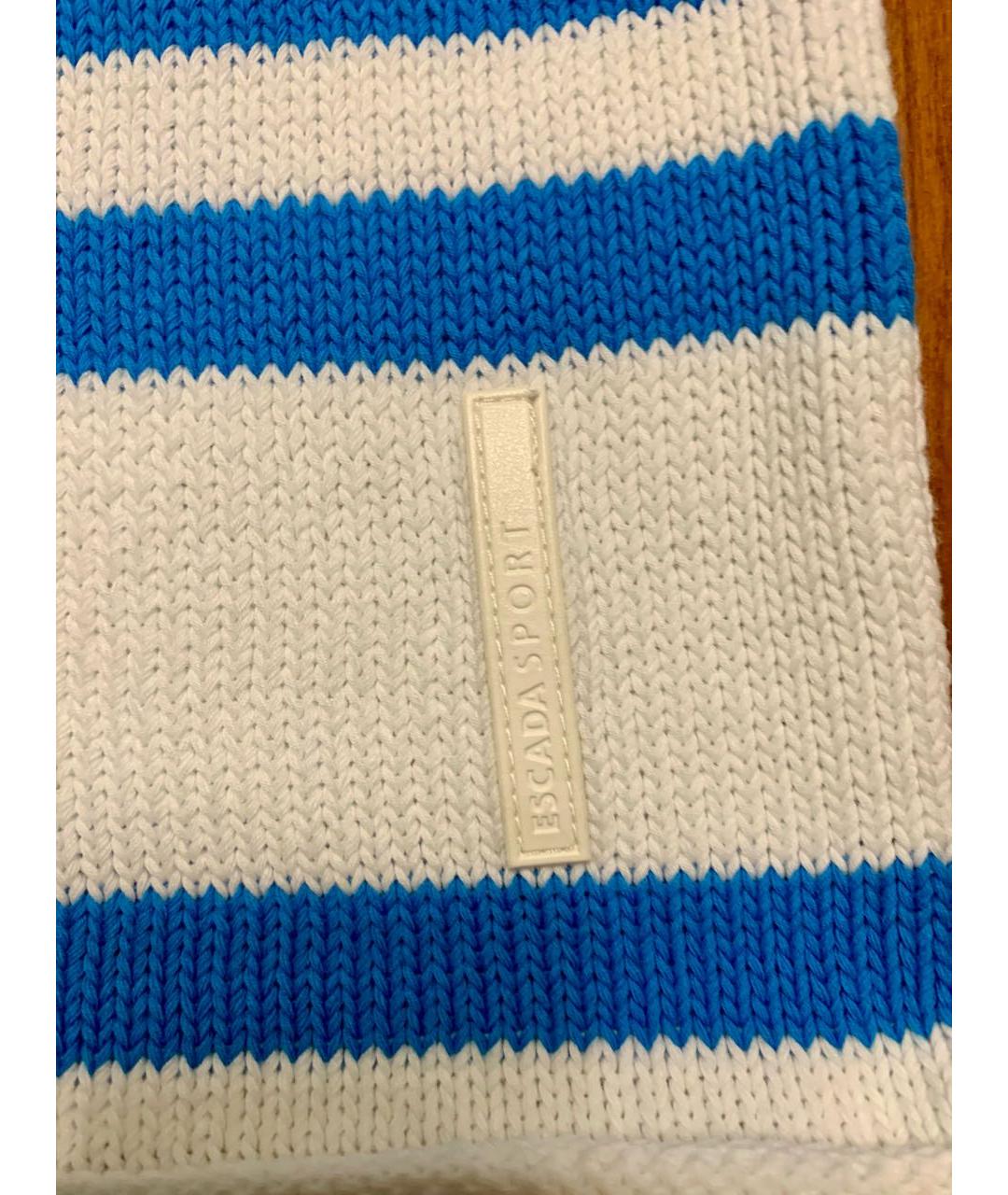 ESCADA Голубой хлопковый джемпер / свитер, фото 5