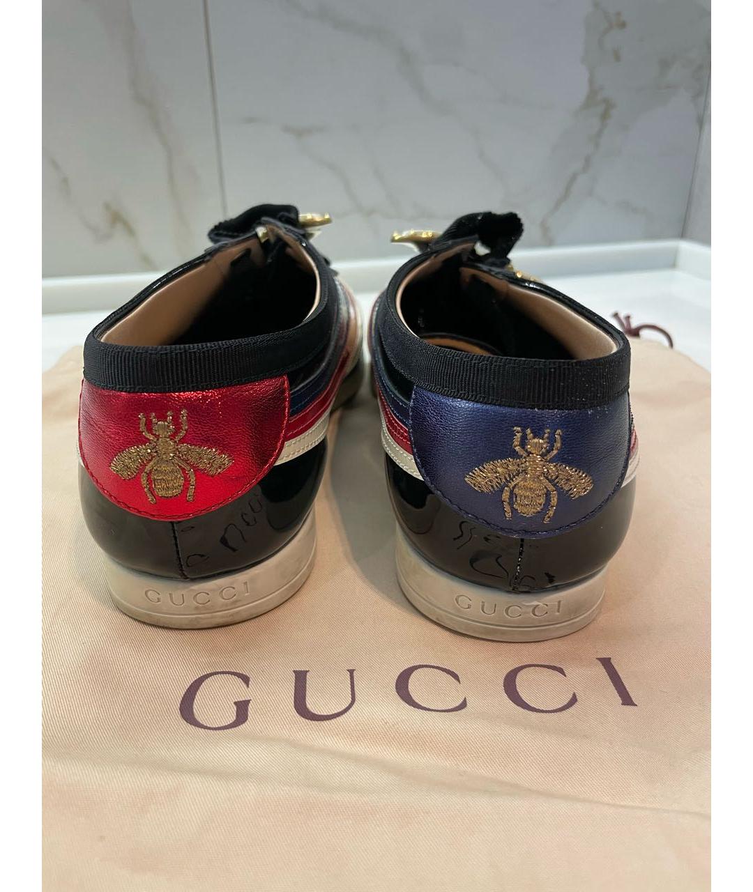 GUCCI Мульти кеды из лакированной кожи, фото 4