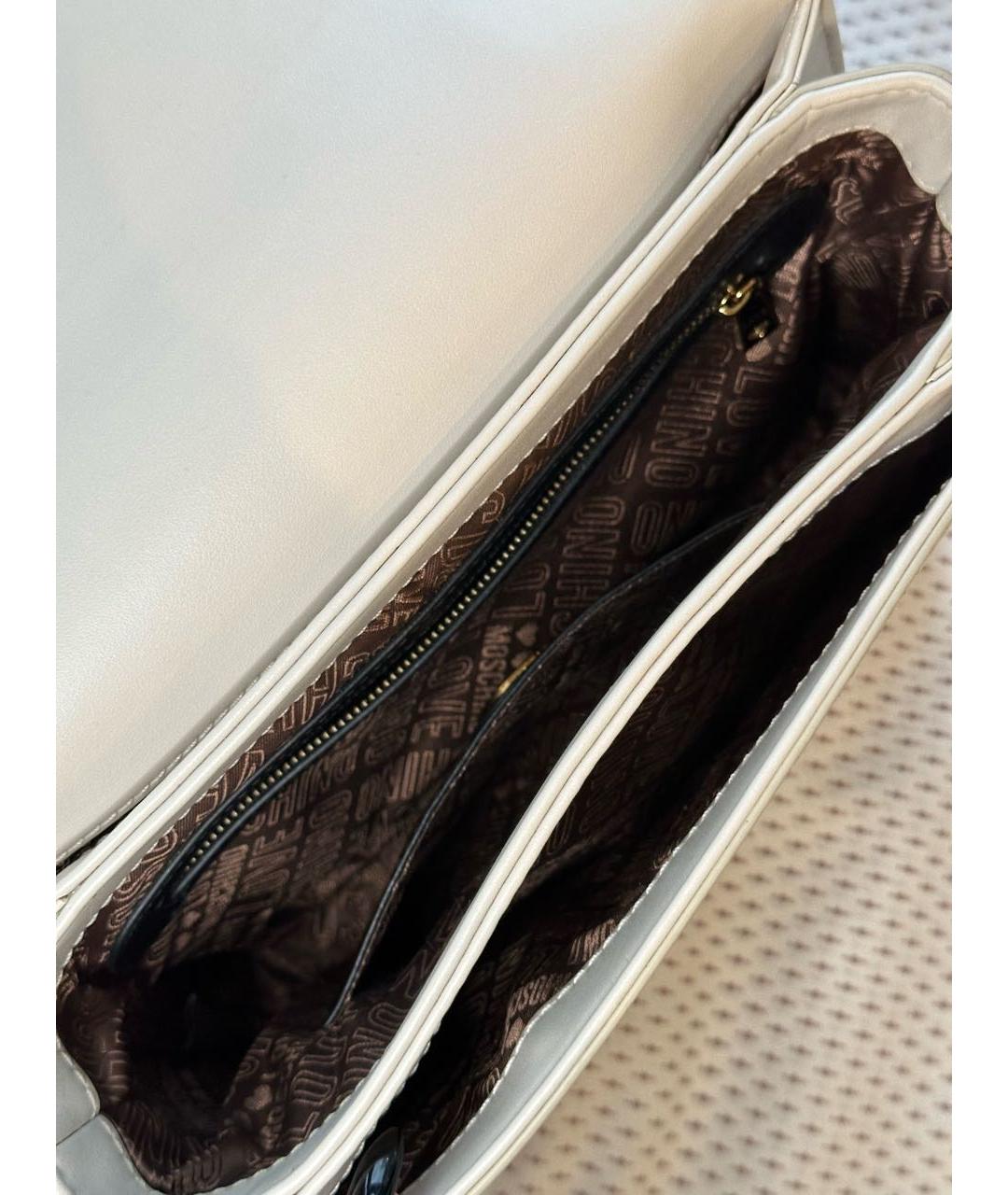 LOVE MOSCHINO Бежевая сумка через плечо из искусственной кожи, фото 4