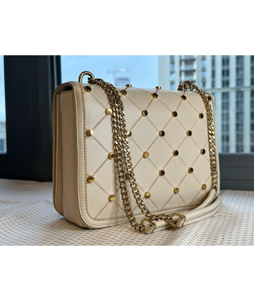 LOVE MOSCHINO Бежевая сумка через плечо из искусственной кожи, фото 3