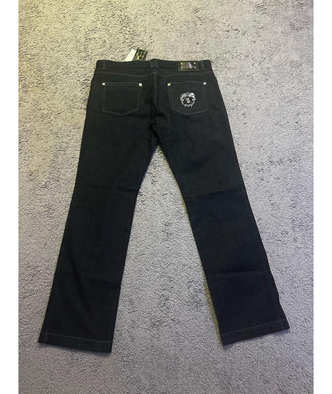 BILLIONAIRE Темно-синие хлопко-эластановые прямые джинсы, фото 2