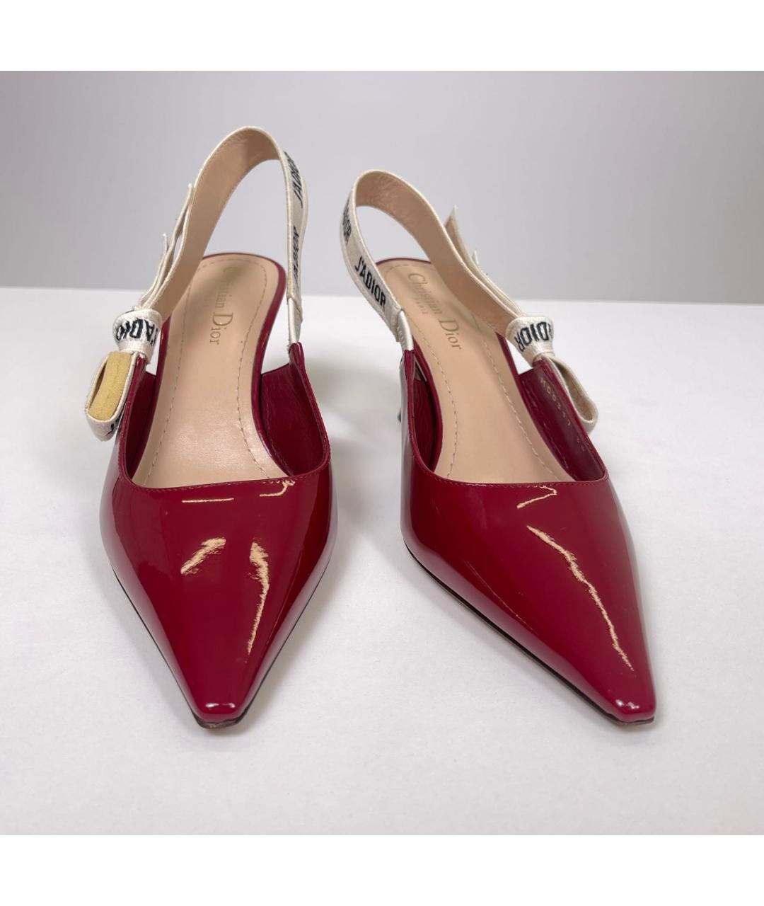 CHRISTIAN DIOR Красные туфли из лакированной кожи, фото 2