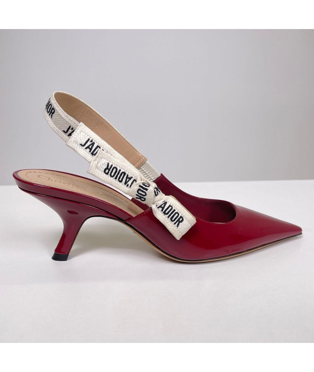 CHRISTIAN DIOR Красные туфли из лакированной кожи, фото 6