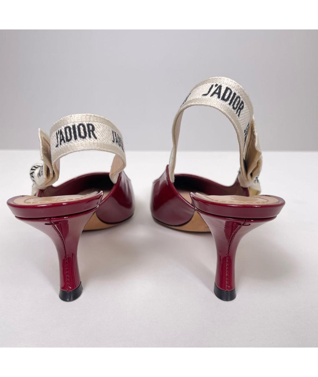 CHRISTIAN DIOR Красные туфли из лакированной кожи, фото 4